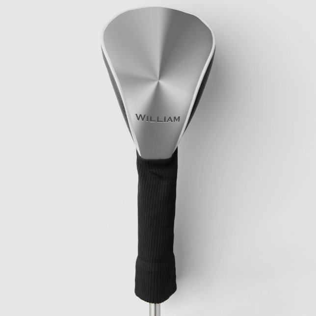 Couvre-club De Golf Nom personnalisé par métal balayé (Devant)