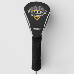 Couvre-club De Golf Nom personnalisé / Texte Philadelphie Pennsylvanie