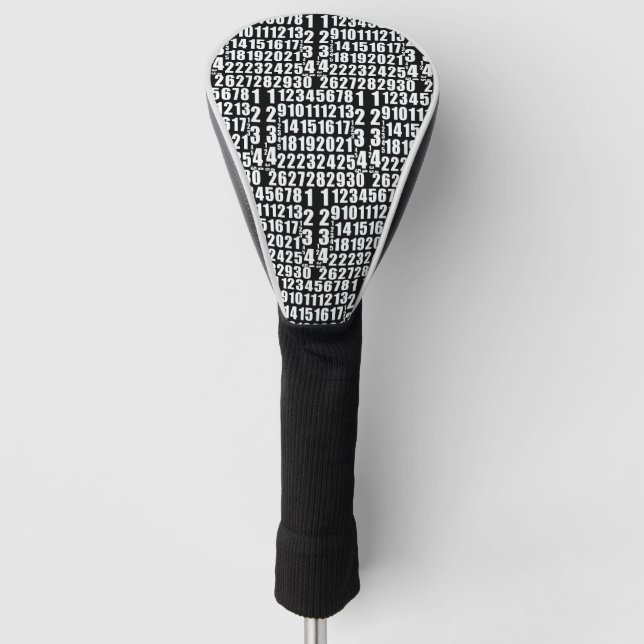 Couvre-club De Golf Nombre noir (Devant)