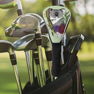 Couvre-club De Golf Nounours Koala Mignon Vert Flore Faune Australienn