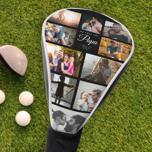 Couvre-club De Golf Nous vous aimons Papa Famille Photo Collage Cool t