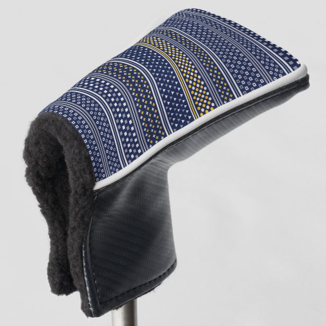 Couvre-club De Golf objets geo bleus (Devant 3/4)