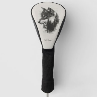 Couvre-club De Golf Oeuvre De Wolf Et D'Arbres