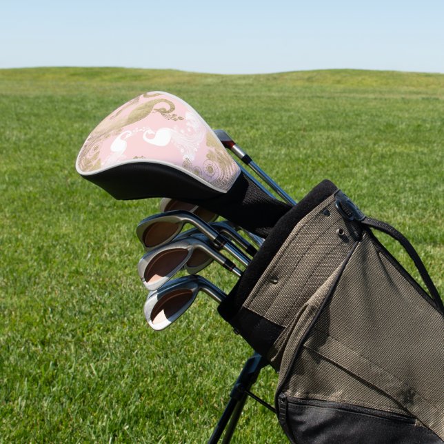 Couvre-club De Golf Oiseau royal rose (In Situ)