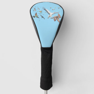 Couvre-club De Golf Oiseaux migrateurs traçant leurs vols Illustration