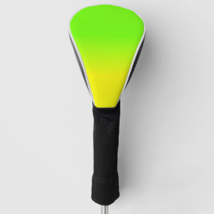 Couvre-club De Golf Ombré couleur vert néon et jaune néon
