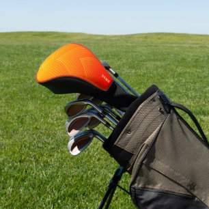 Couvre-club De Golf Ombre géométrique orange à jaune