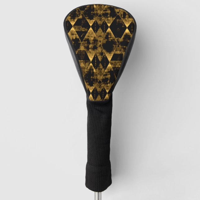 Couvre-club De Golf Or erratique et diamants noirs (Devant)