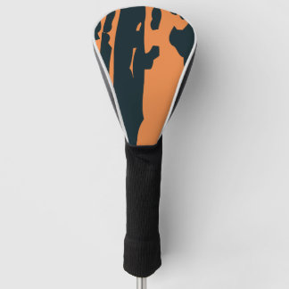 Couvre-club De Golf Orange et noir