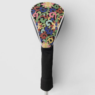 Couvre-club De Golf ‌Oriental Bold Color Vine Design