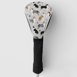 Couvre-club De Golf Os et pattes des bergers australiens