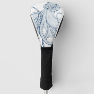 Couvre-club De Golf Otopus bleu Cephalopod Craken Encre