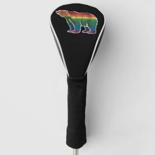Couvre-club De Golf Ours Polaire Rétro Arc-en-Ciel Lesbienne LGBT Fier