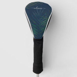 Couvre-club De Golf Palmiers vert foncé motif feuille