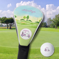 Panier Pink Watercolor Nom Golf Il