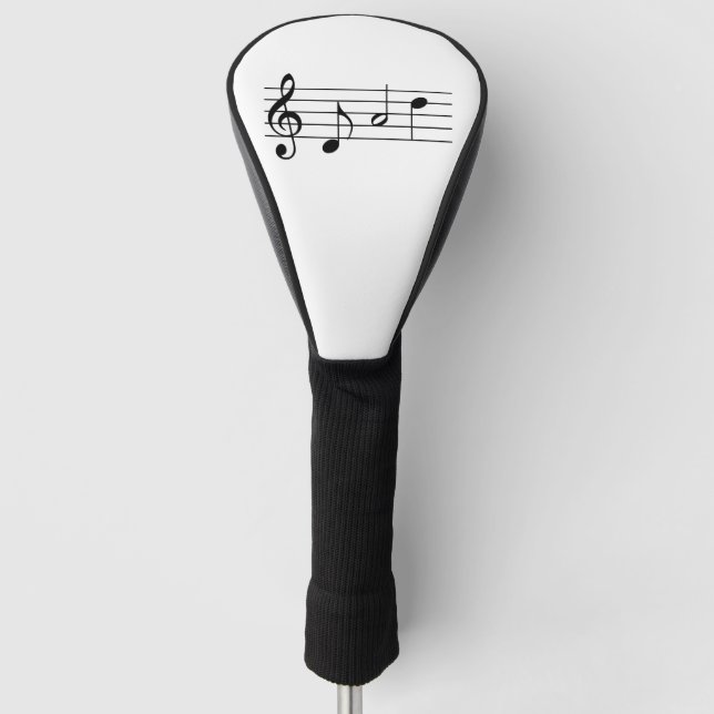 Couvre-club De Golf Papa épelé dans Music Notes (Devant)