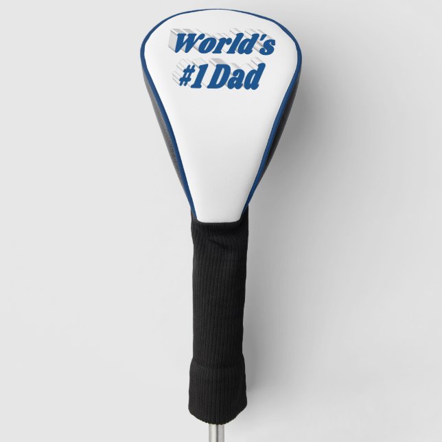 Couvre-club De Golf Papa, texte bleu (Devant)