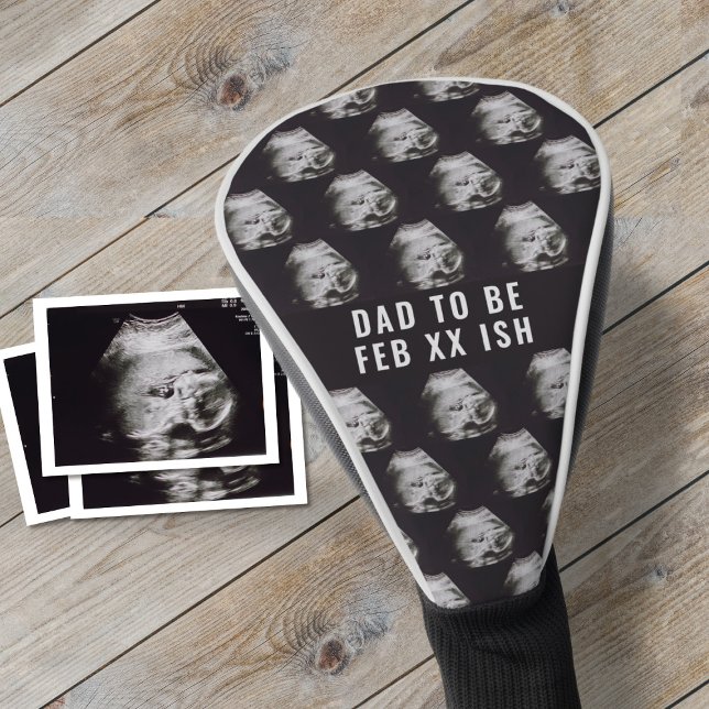 Couvre-club De Golf Papa to Be Ultrasound Photo Golf Head Cover (Créateur téléchargé)