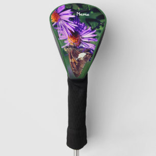 Couvre-club De Golf Papillon Belle Dame Aster Fleur Personnalisée