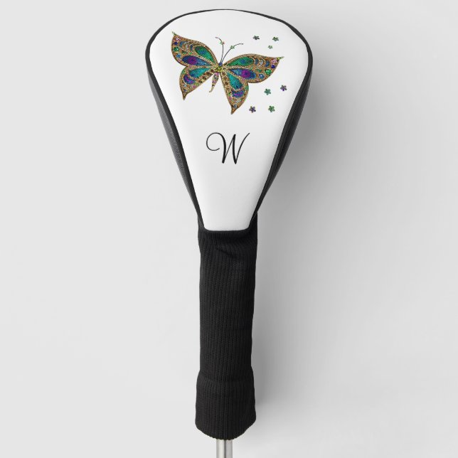Couvre-club De Golf Papillon mosaïque initial (Devant)