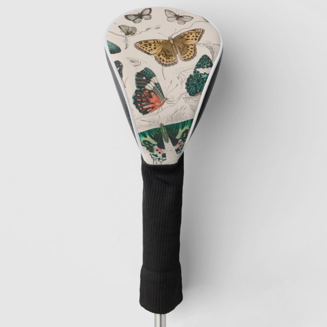 Couvre-club De Golf Papillons Collection Antique Papillons (Devant)
