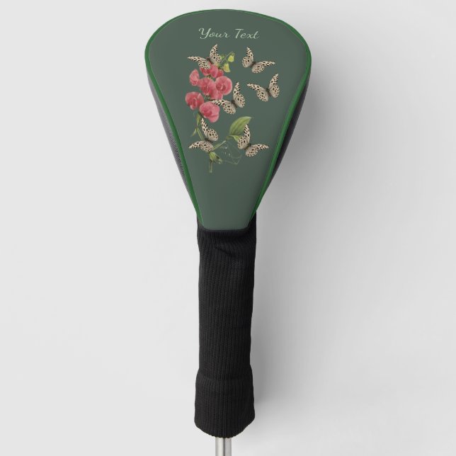 Couvre-club De Golf Papillons Et Fleur De Pois Doux (Devant)