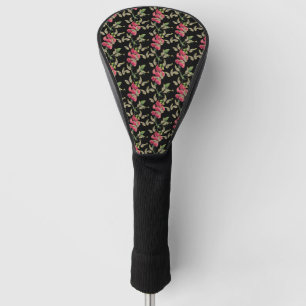 Couvre-club De Golf Papillons Et Fleur De Pois Doux Noir