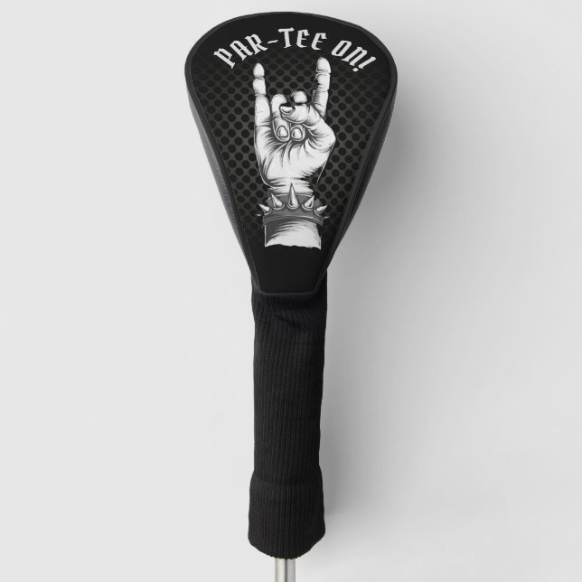 Couvre-club De Golf Par Tee On Horns Up (Devant)