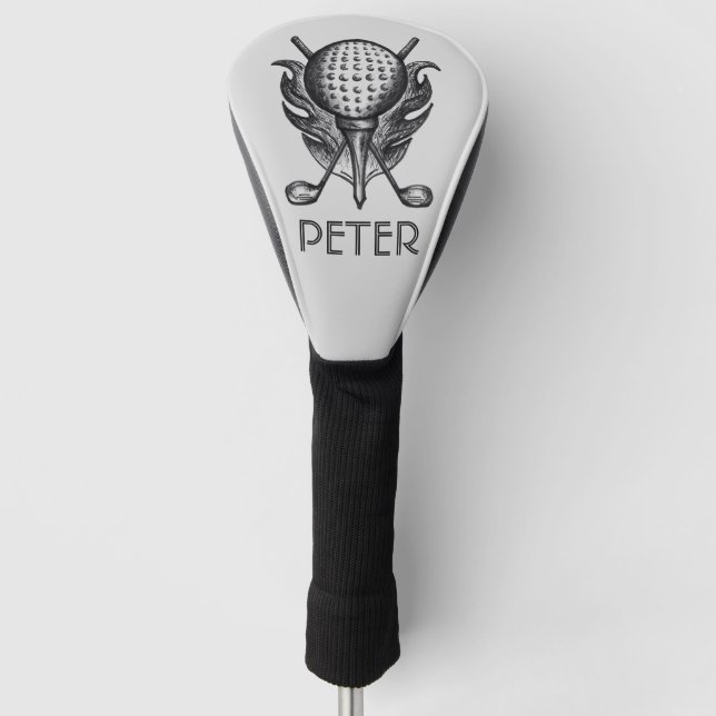 Couvre-club De Golf Parcours de golf personnalisé Ball Tee Club Cadeau (Devant)