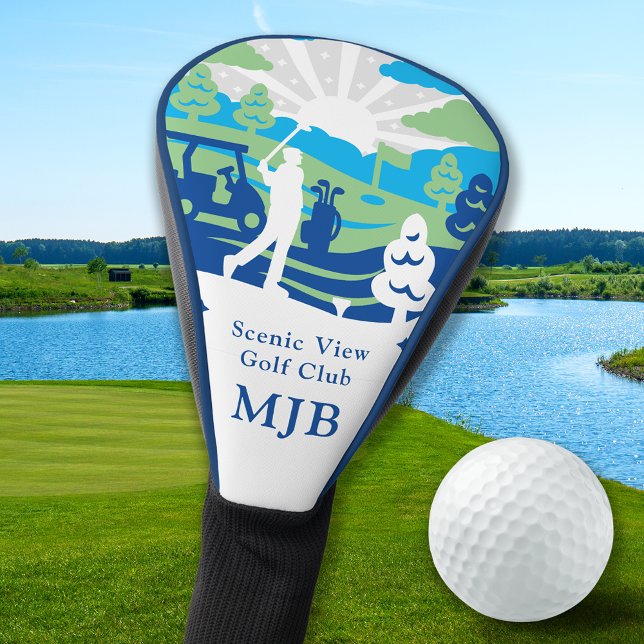Couvre-club De Golf Parcours Pittoresque personnalisé Rétro Golfer mod (Créateur téléchargé)