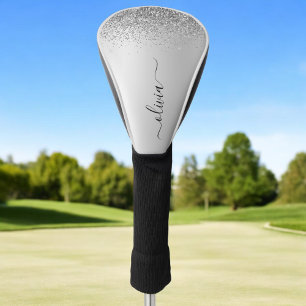 Couvre-club De Golf Parties scintillant d'argent étincelle Glam métal 