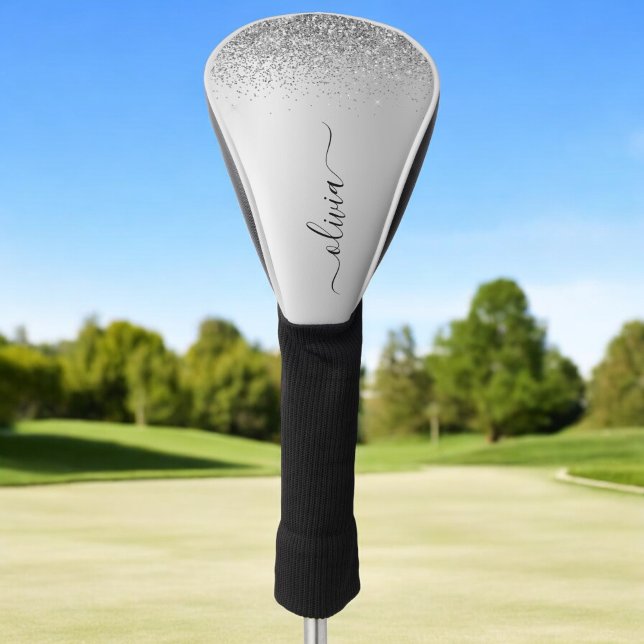 Couvre-club De Golf Parties scintillant d'argent étincelle Glam métal  (Créateur téléchargé)