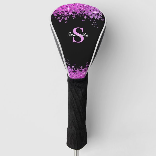 Couvre-club De Golf Parties scintillant rose personnalisée (Devant)