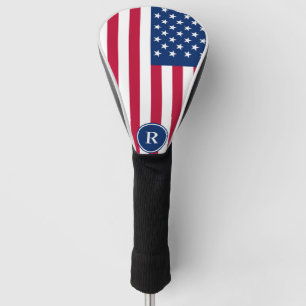 Couvre-club De Golf Patriotique Américain Rouge Bleu bleu Personnalisé