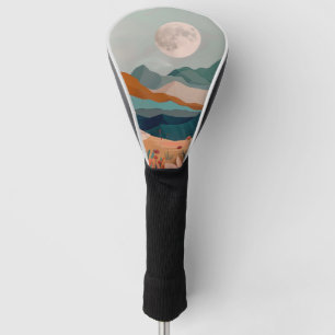 Couvre-club De Golf Paysage Abstrait de Boho (21)