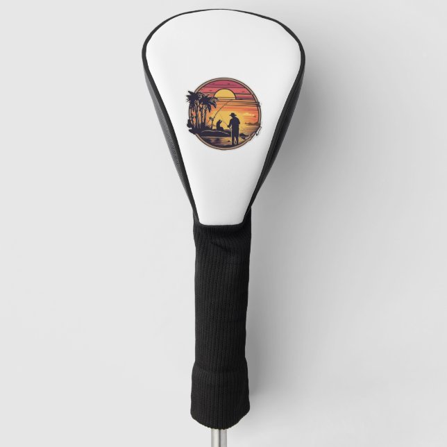 Couvre-club De Golf Pêche Retro Pêche (Devant)