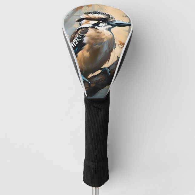 Couvre-club De Golf Peinture à l'huile d'Aussie Kookaburra (Devant)
