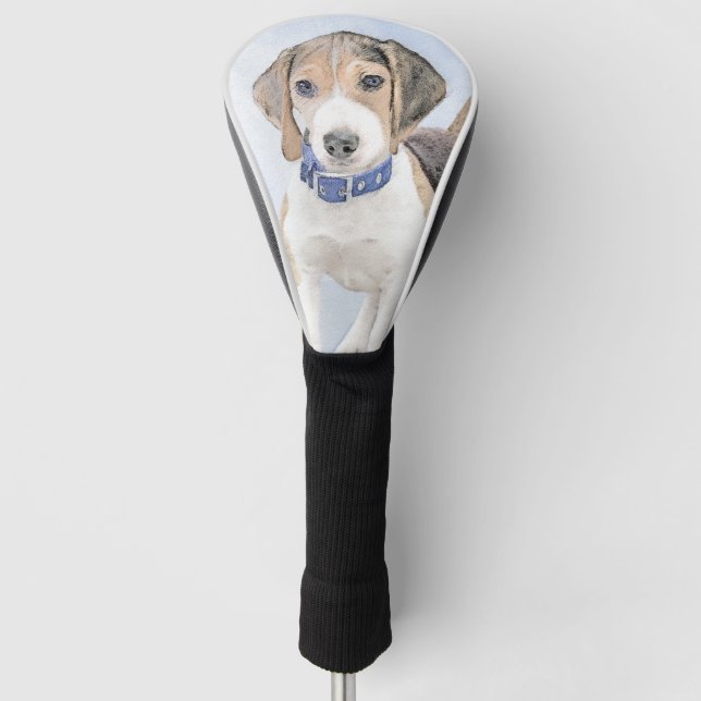 Couvre-club De Golf Peinture Beagle - Art original du chien (Devant)