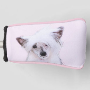 Couvre-club De Golf Peinture chinoise en poudre - Art Chien