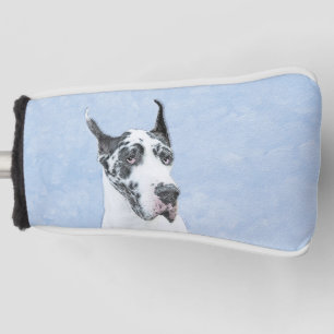 Couvre-club De Golf Peinture de Great Dane (Harlequin) - Art original