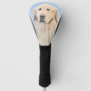 Couvre-club De Golf Peinture Golden Retriever - Joli art original chie