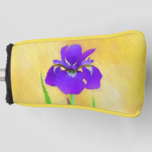 Couvre-club De Golf Peinture Iris à pois pourpre - Chien original mign