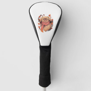 Couvre-club De Golf Pekingese Fall Dog Automne quitte Thanksgiving