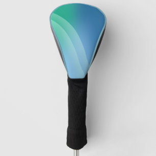 Couvre-club De Golf Pente bleue et verte Chauffeur Couverture tête de