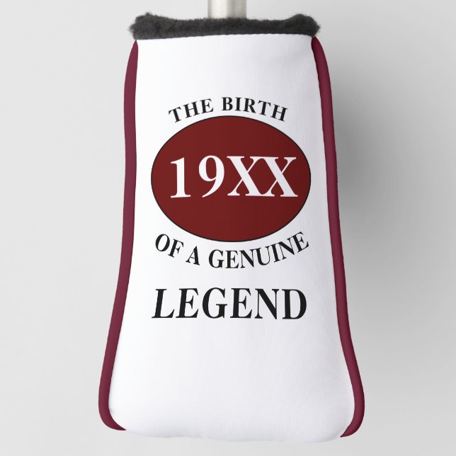 Couvre-club De Golf Père Anniversaire Légende Chaque année (Tourné à 90°)