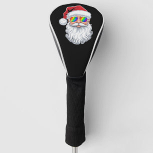 Couvre-club De Golf Père Noël Face Gay lunettes de soleil Noël Noël No