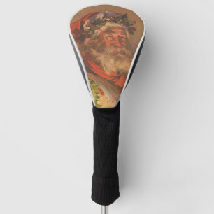 Couvre-club De Golf Père Noël Leyendecker Antique Victorien