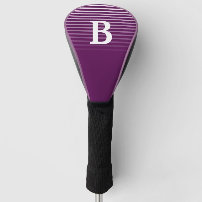 Couvre-club De Golf Perfection de prune - Élégant Monogramme - (Devant)