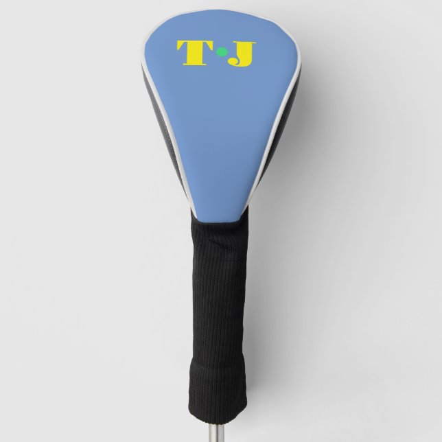 Couvre-club De Golf Périwinkle Personnalisé Monogramme (Devant)