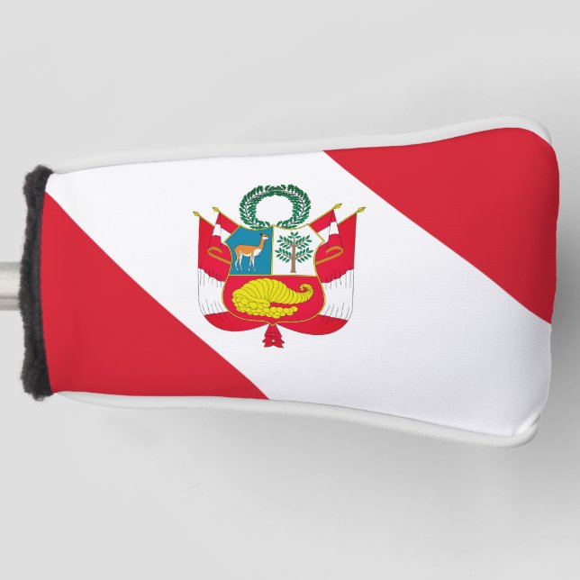 Couvre-club De Golf Pérou Drapeau de la tête de golf (Devant)